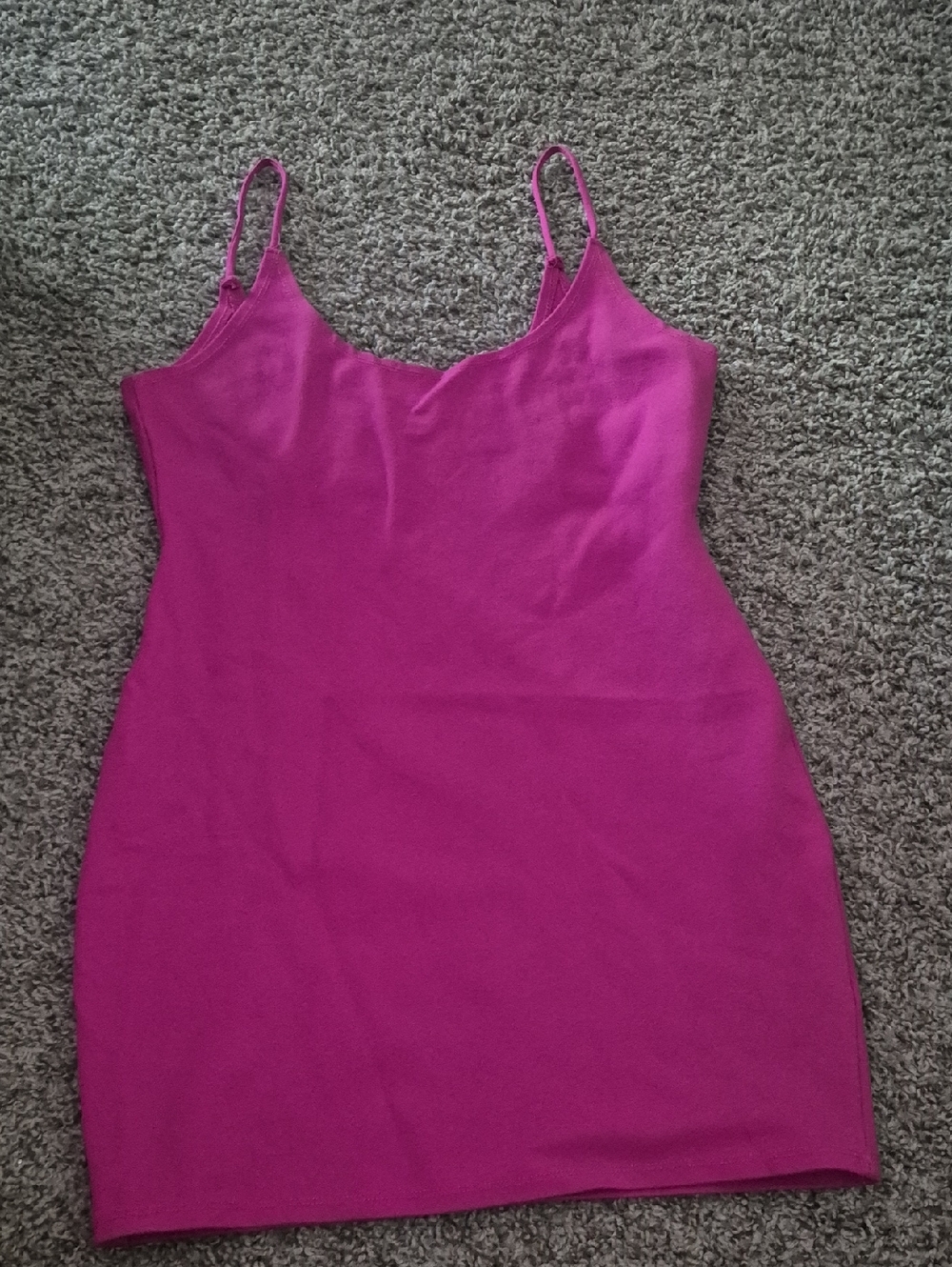 Women’s Fuchsia Slip Dress with Spaghetti Straps